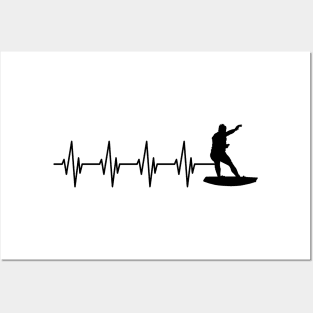 Surfer Heartbeat Posters and Art